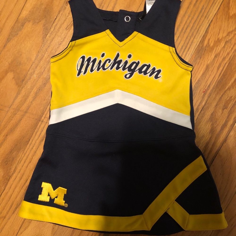 Girls Michigan cheerleading dress 6-9mo